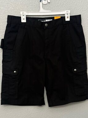 NWT Carhartt RELAXED 11" RIPSTOP CARGO SHORT size 36 in Black